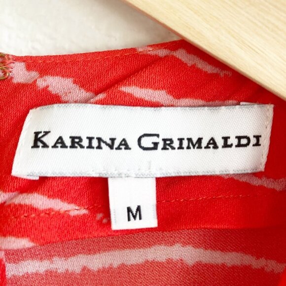 Karina Grimaldi Animal Print Keyhole Blouse Top - Picture 8 of 9